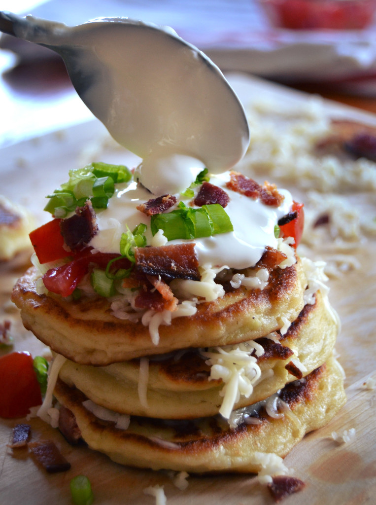 Loaded Mashed Potato Latkes