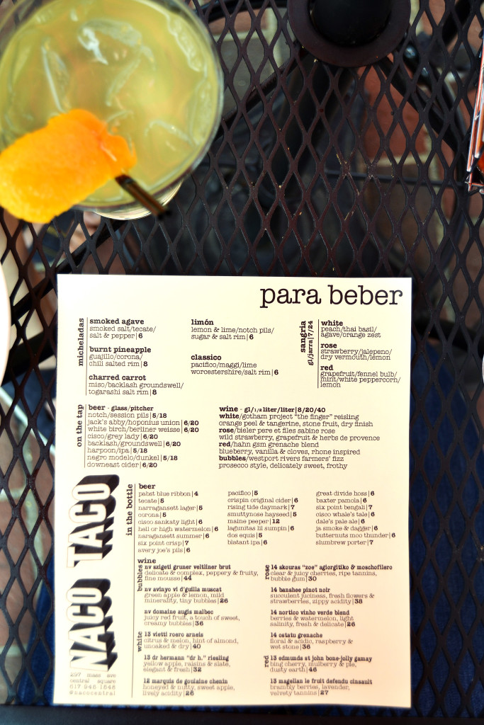 naco drink menu