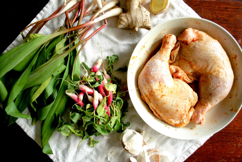 Chicken Ramps Radishes