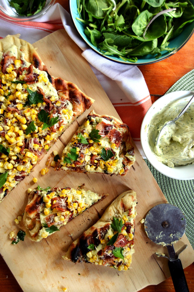 corn bacon pizza