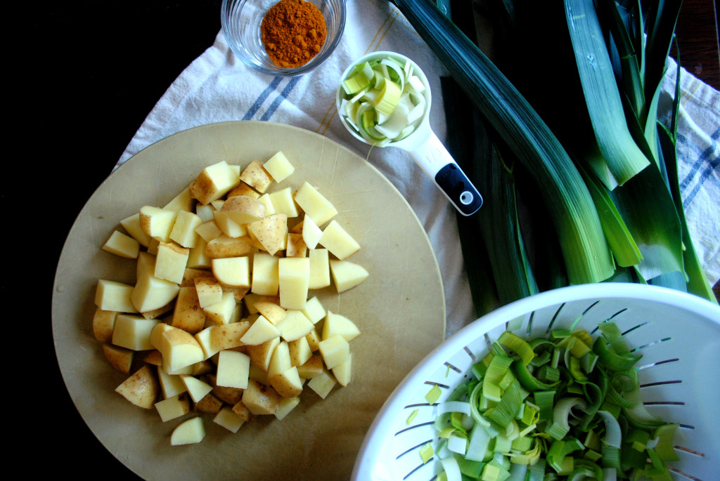 Curry Potato Leek Soup Mise