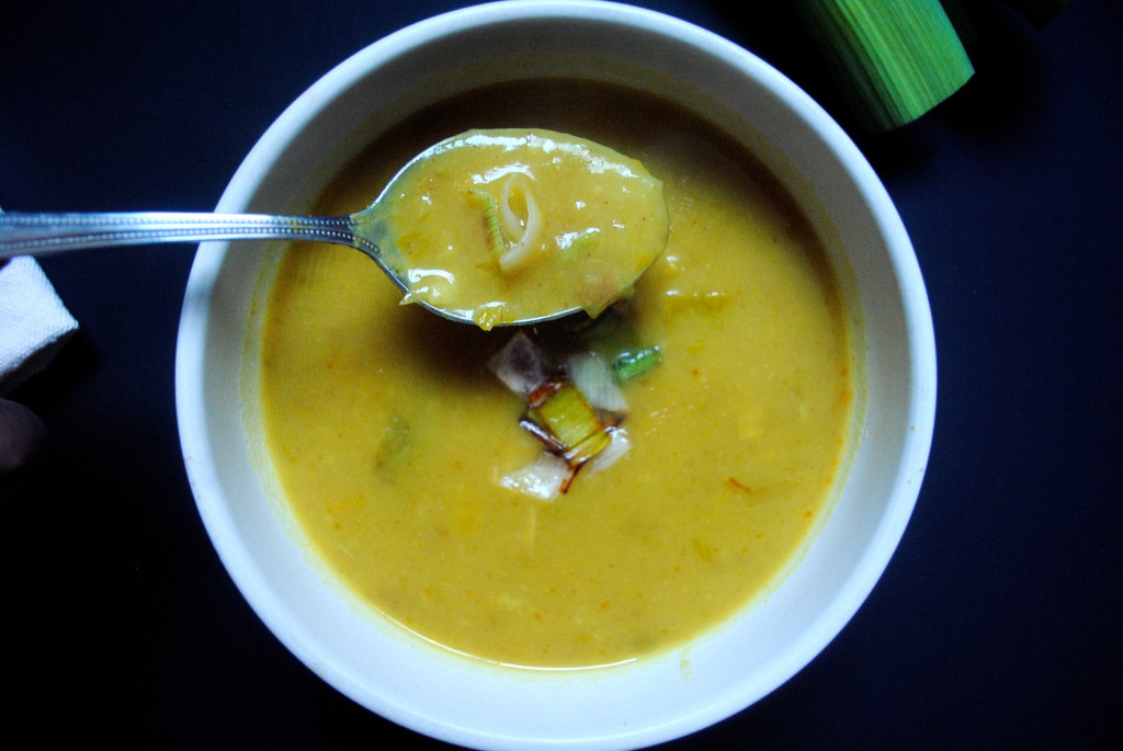 Curry Potato Leek Soup Spoon