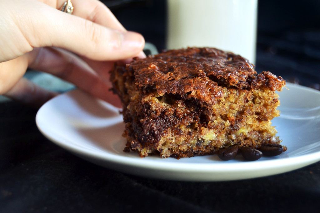 chocolate espresso marbled banana bread