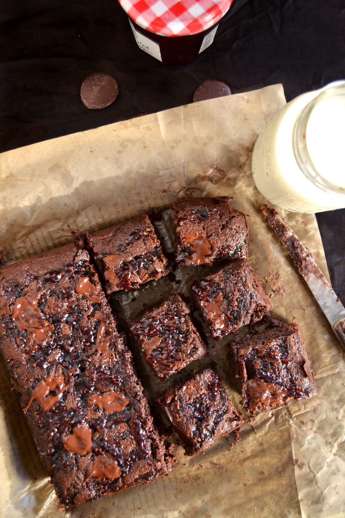 raspberry brownies