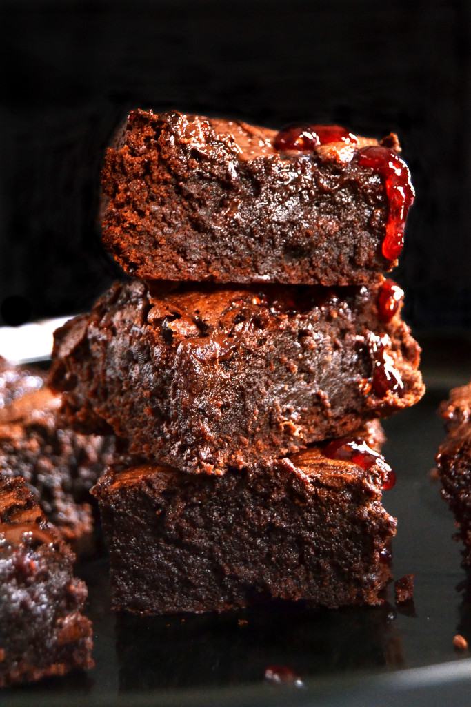 raspberry fudgy brownies