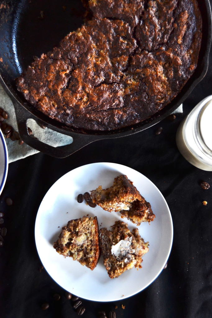 skillet marbled banana bread