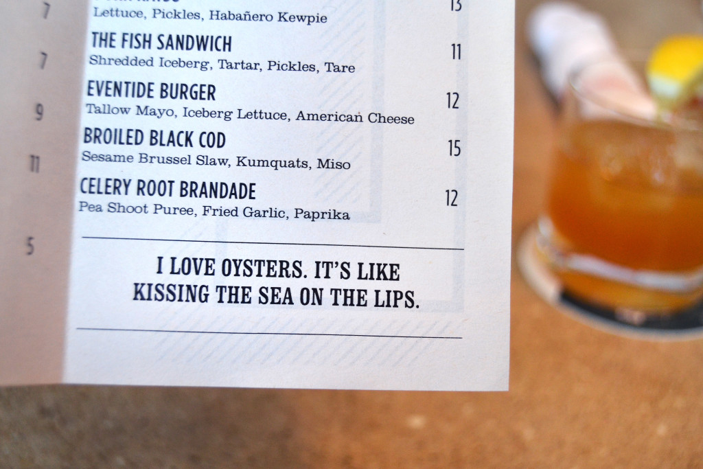 eventide kissing oysters