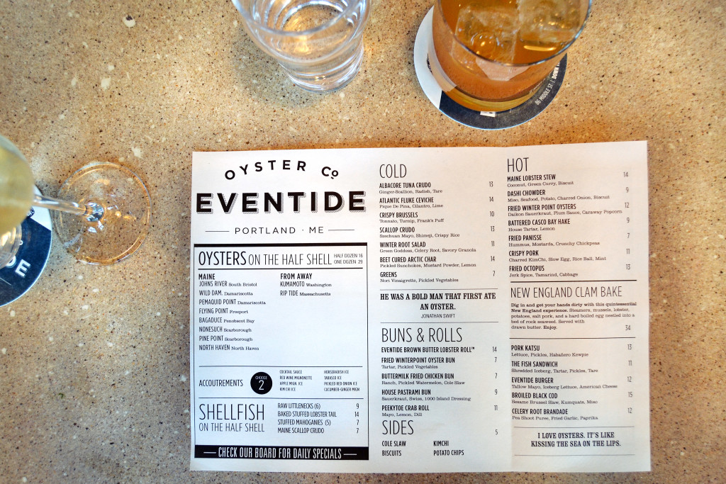 eventide menu