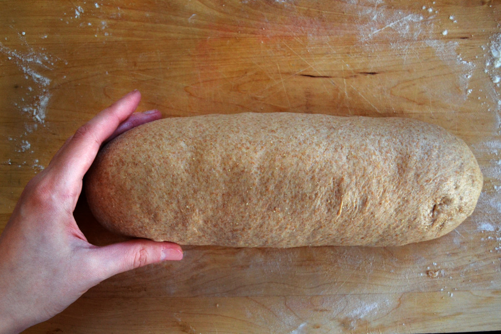 shaped whole wheat loaf