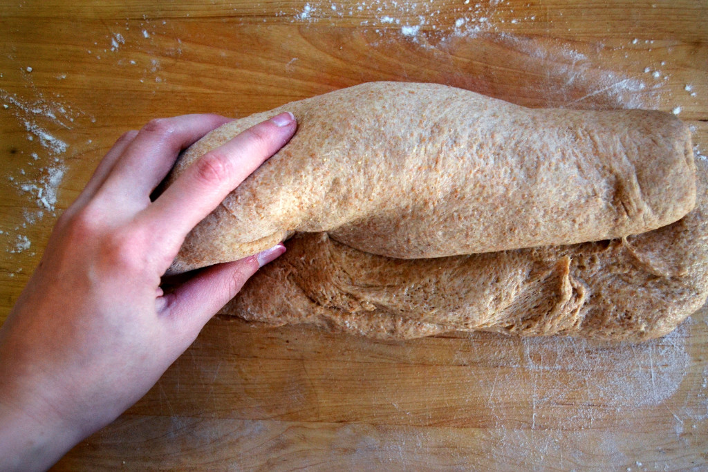 whole wheat loaf shaping