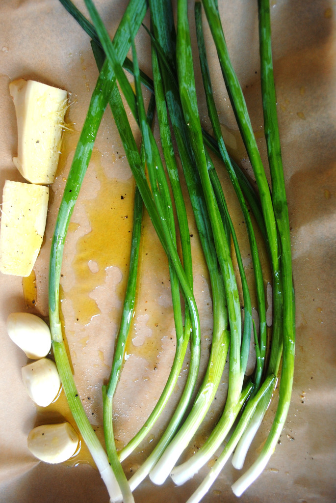 Scallions on Pan