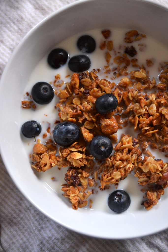 nutty granola bowl