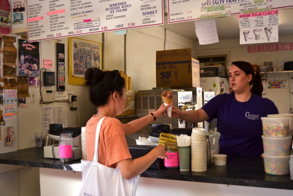 buying ice cream