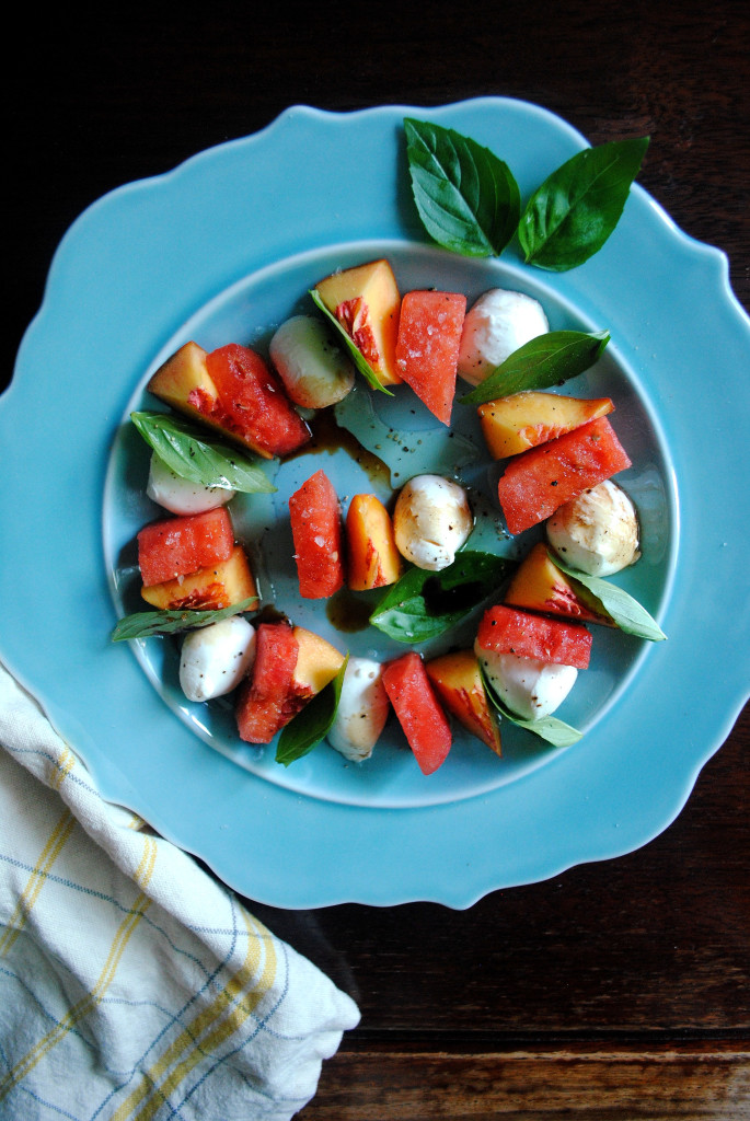 Peach Watermelon Caprese