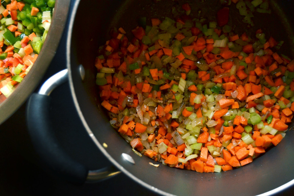 cooking onions and carrots