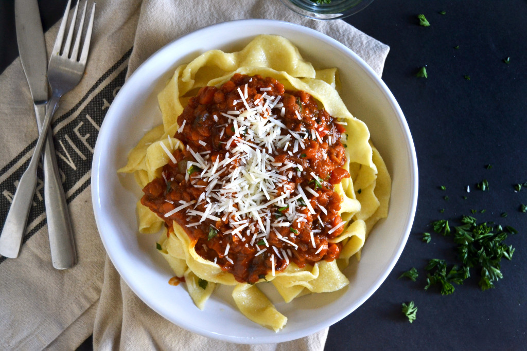 tagliatelle with vegetable ragu