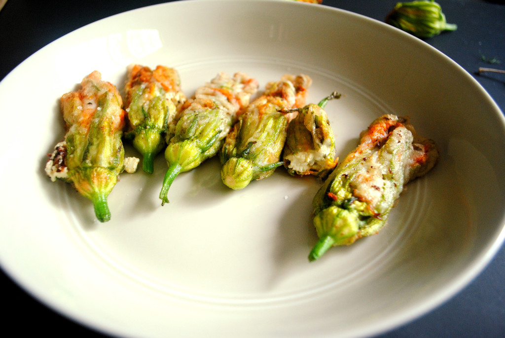 Cheesy Squash Blossoms