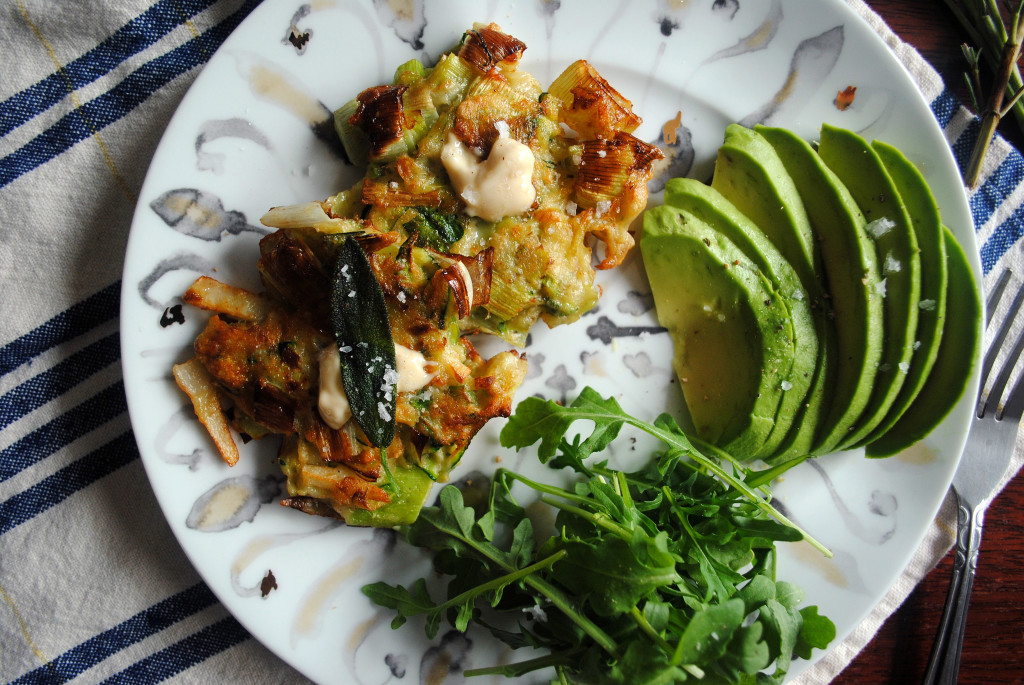 zucchini-leek-fritters