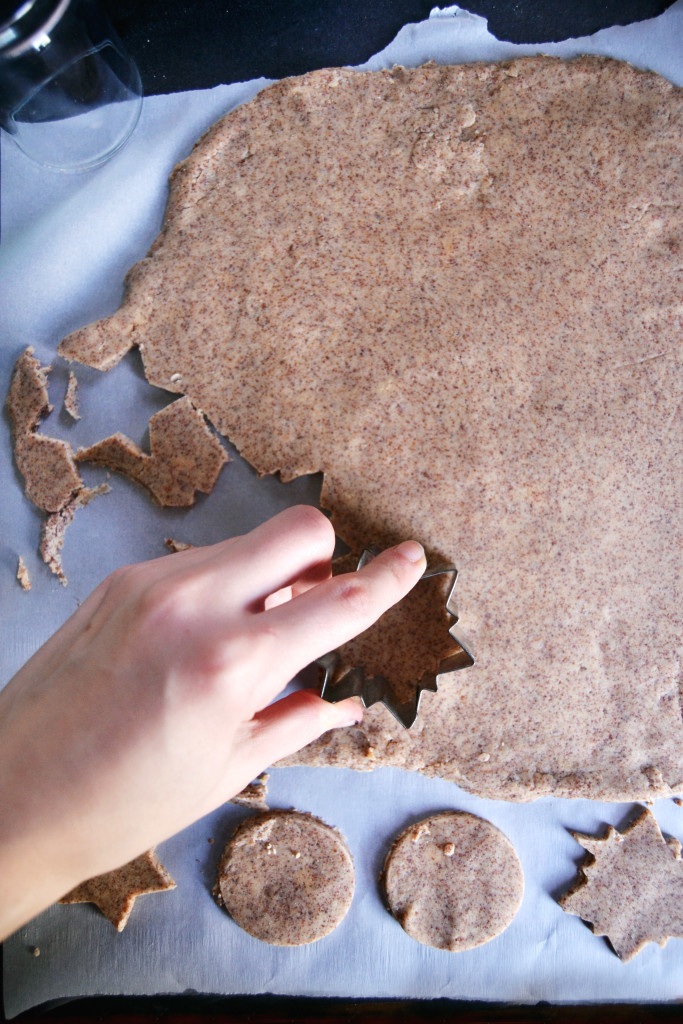 brown-butter-cookie-dough-cutting-christmas-shapes