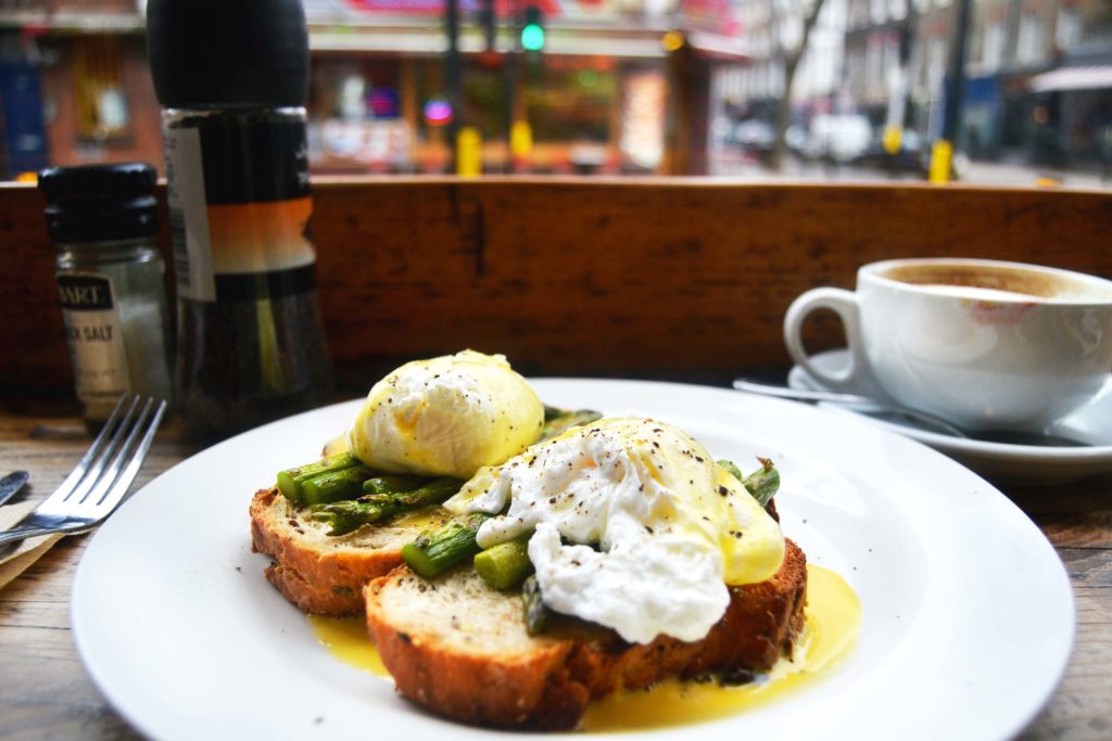 Asparagus Eggs Benedict Moreish Cafe London