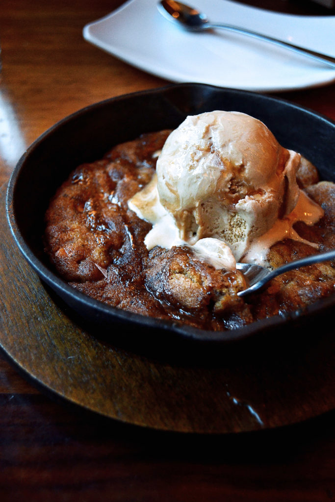 Area Four skillet cookie Toscanini's ice cream